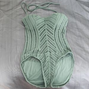 Robin Piccone Sage Green One Piece Swimsuit